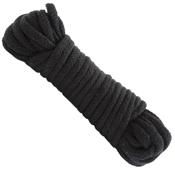 Bondage Rope Cotton (32 Feet, Black) - Skankccessories