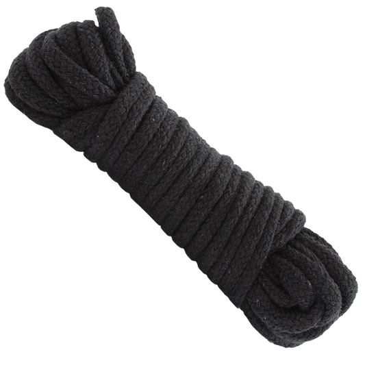 Bondage Rope Cotton (32 Feet, Black) - Skankccessories