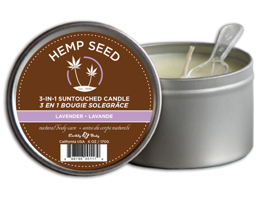 3 In 1 Massage Candle Lavender (6oz) - Skankccessories