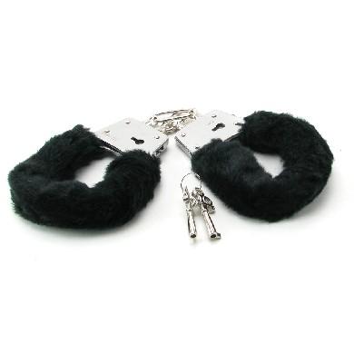 Beginners Fluffy Cuffs (Black) - Skankccessories