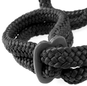 Silk Rope Cuffs (Black) - Skankccessories