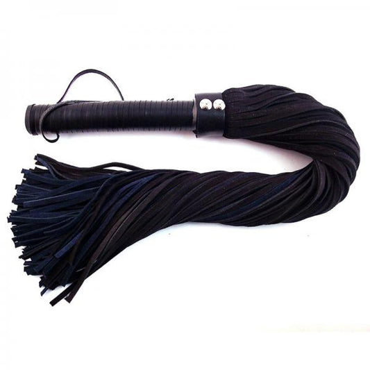 Rouge Suede Flogger W/Leather Handle (Black/Blue)